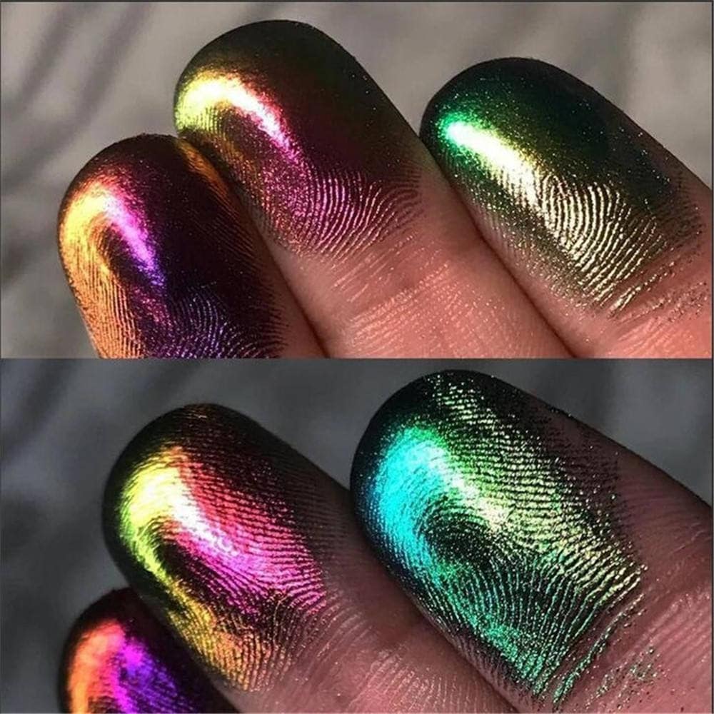 Lilywild Professional Makeup Silver Chameleon Eye Shadow Powder Dry Pressed Glitter Shimmer for Fair and Dark Skin Tones - Image 5