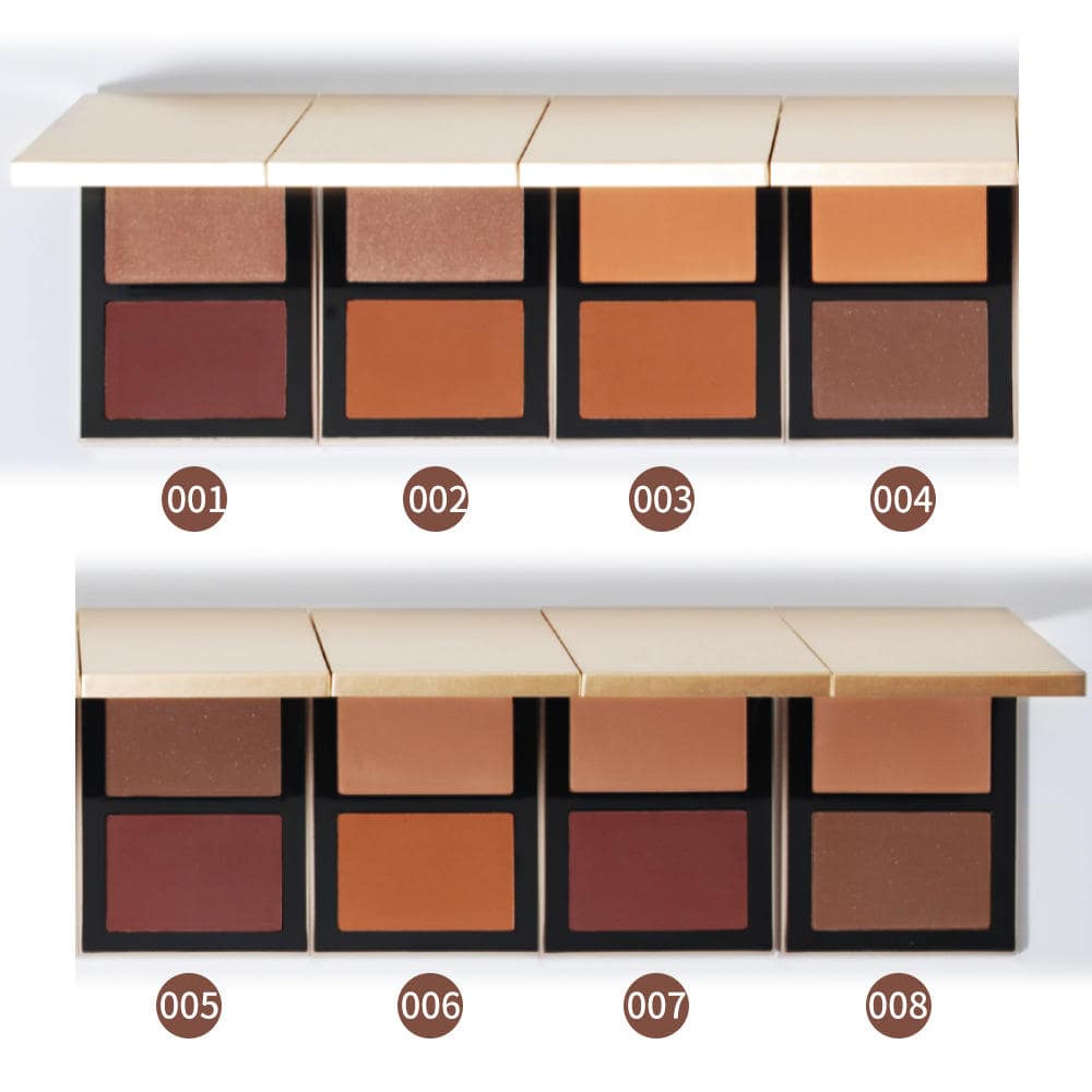 Luxury Logo Highlight Cosmetics Professionnel Vegan Bronzer Contouring Private Label Powder Face Makeup Contour Palette - Image 2