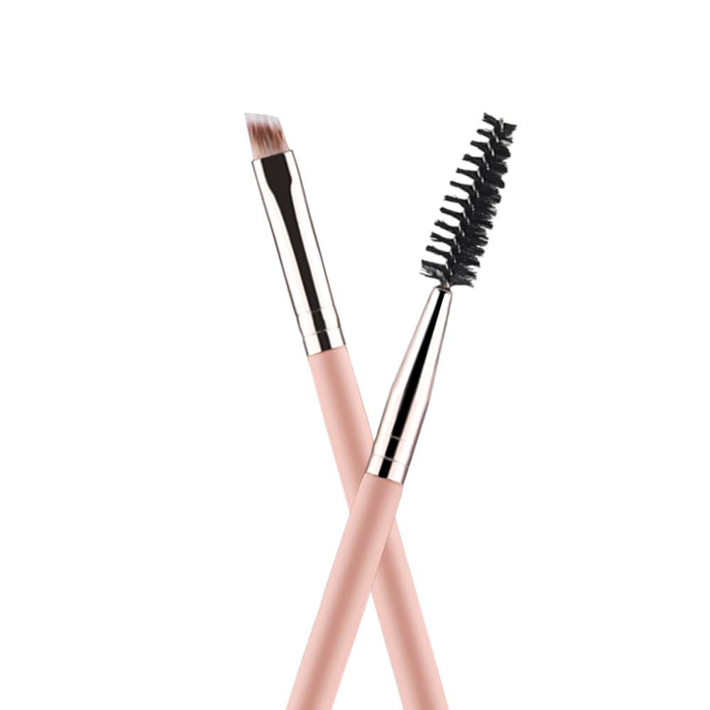 2 in 1 Mascara Brush Nude Spoolies Reusable pink Lash Brush Wand Eyelash Spoolie Brush Lashes - Image 6