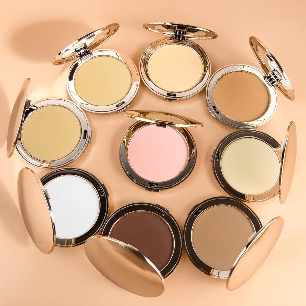 Lilywild Long Lasting Custom Logo Pressed Gold Compact Waterproof Matte Oil Control Blurring Makeup Setting Powder Private Label - Image 4
