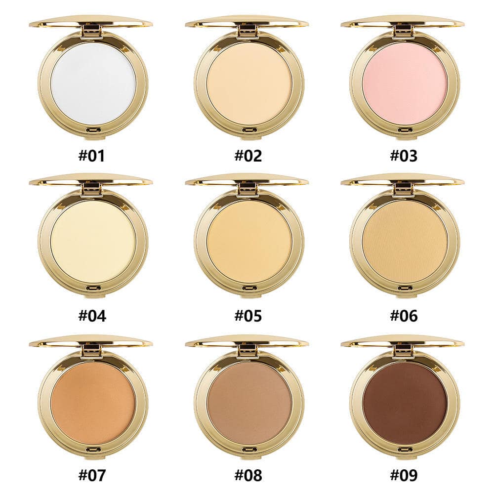 Lilywild Long Lasting Custom Logo Pressed Gold Compact Waterproof Matte Oil Control Blurring Makeup Setting Powder Private Label - Image 5