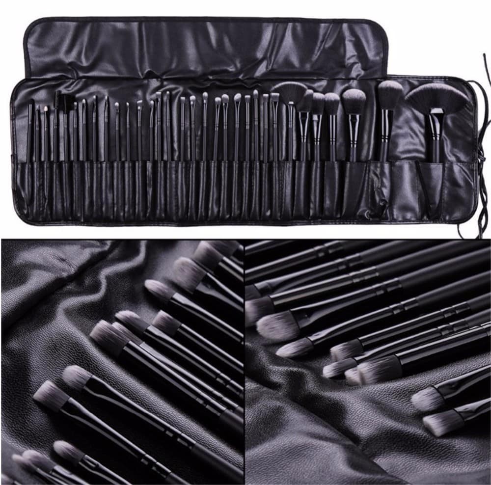 Professional Cosmetic Eyebrow Face Blush Foundation Powder Brush Makeup Tools 32 Pcs Makeup Brush Set 32 Piece - Image 6