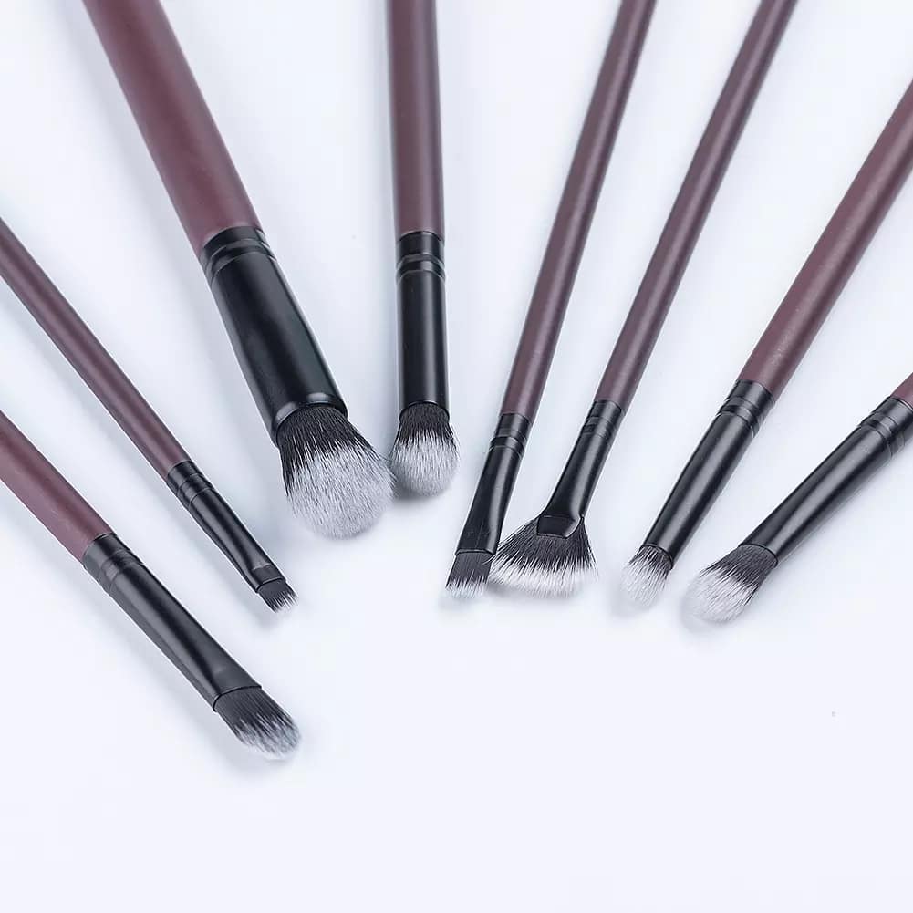 Wholesale Makeup Brush Private Label 11pcs Face Eye Soft Dense Synthetic Hair Wood Handle Makeup Brushes Set - Image 6