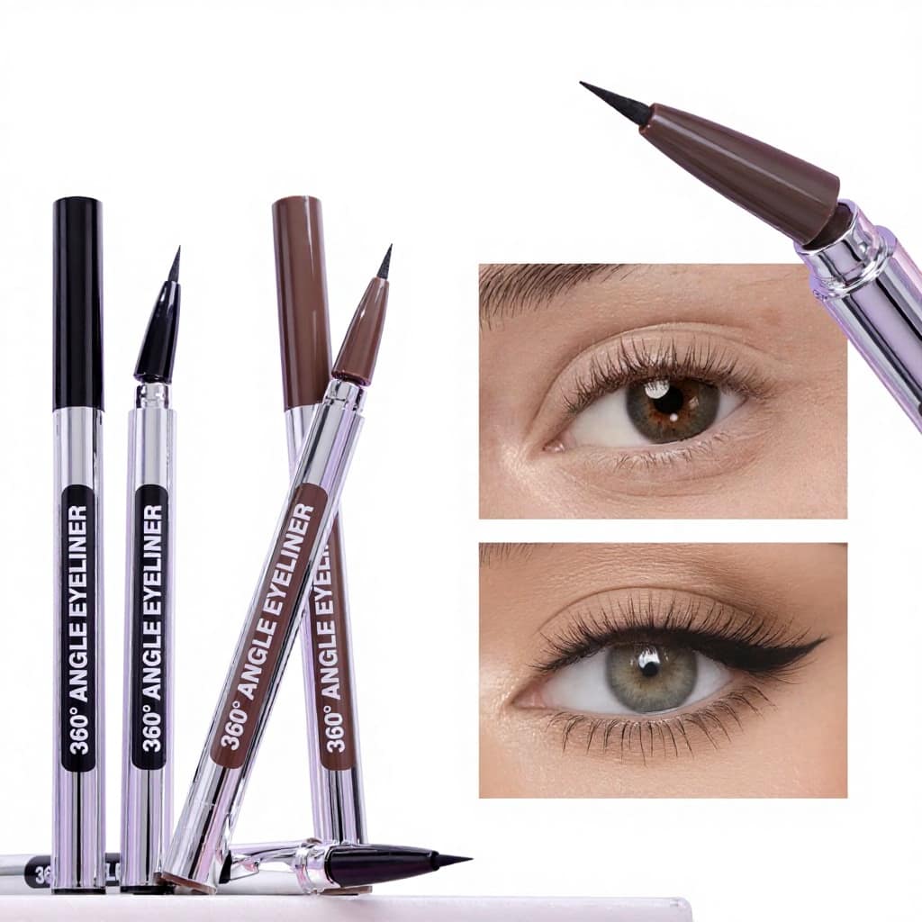 Cross-border Bestseller Eye 360 Rotating Tip Waterproof Eyeliner Pen Long-lasting Color Non-fading Semi-permanent Liquid - Image 3