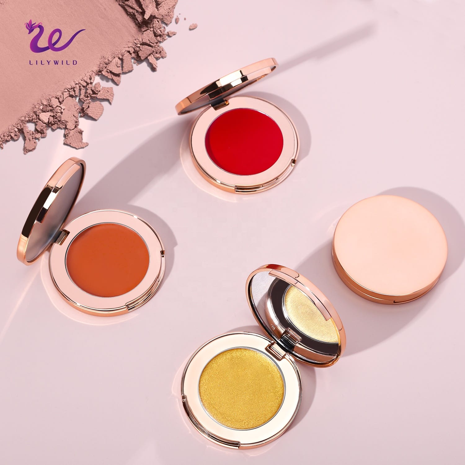 Lilywild New Make up Products Blush Organic High Quality Single Orange High Pigmented Face Powder Blush - Image 2