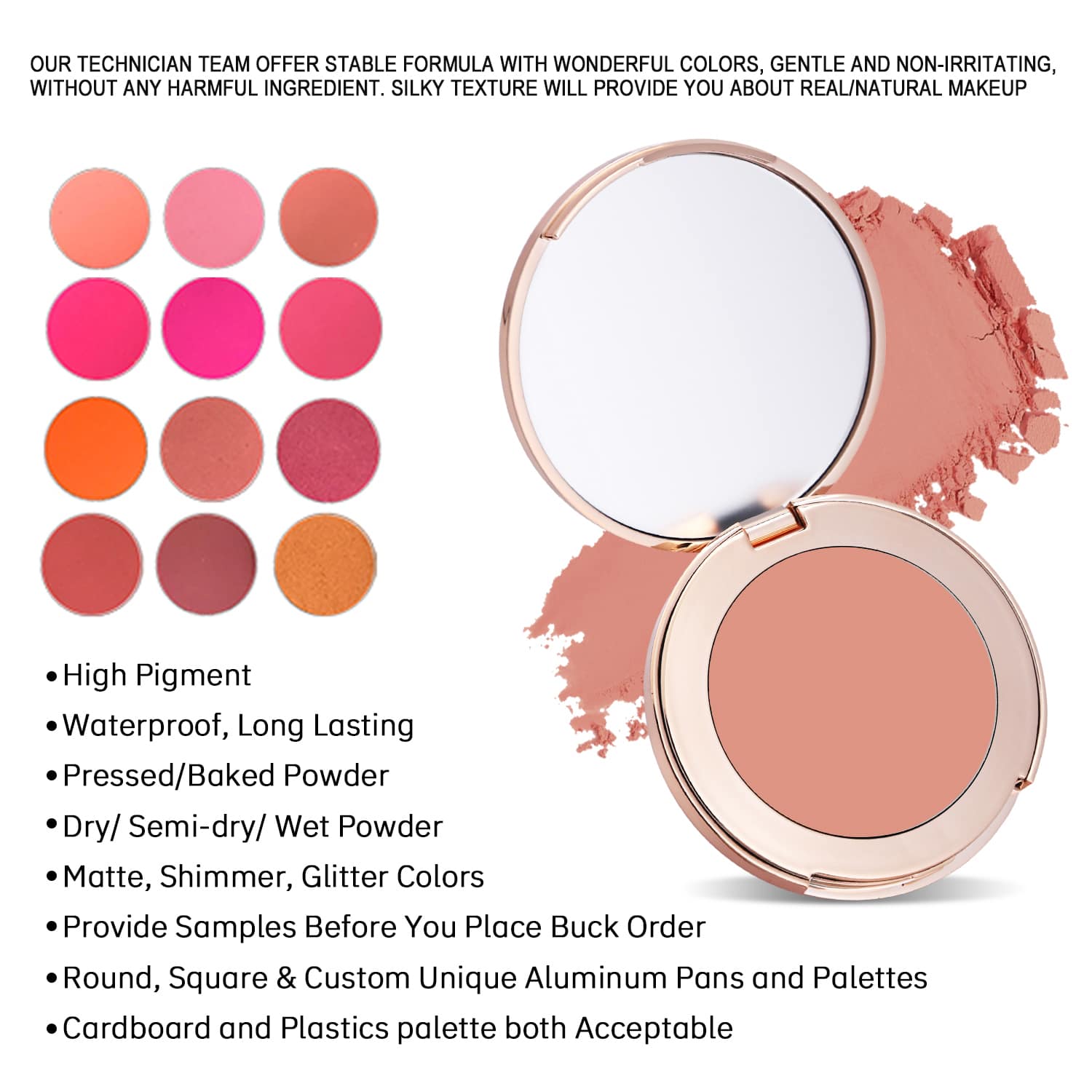 Lilywild New Make up Products Blush Organic High Quality Single Orange High Pigmented Face Powder Blush - Image 7