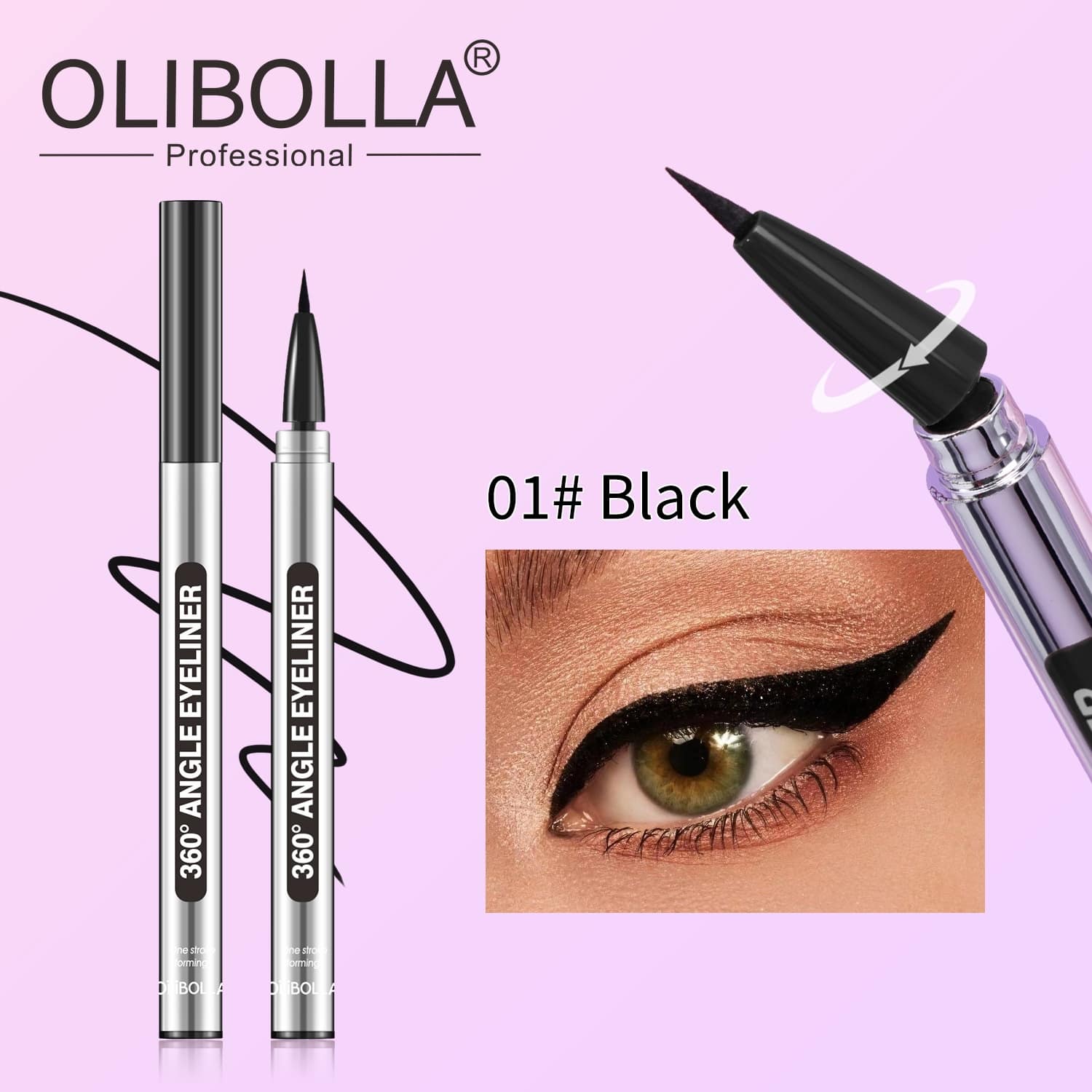 Cross-border Bestseller Eye 360 Rotating Tip Waterproof Eyeliner Pen Long-lasting Color Non-fading Semi-permanent Liquid - Image 6
