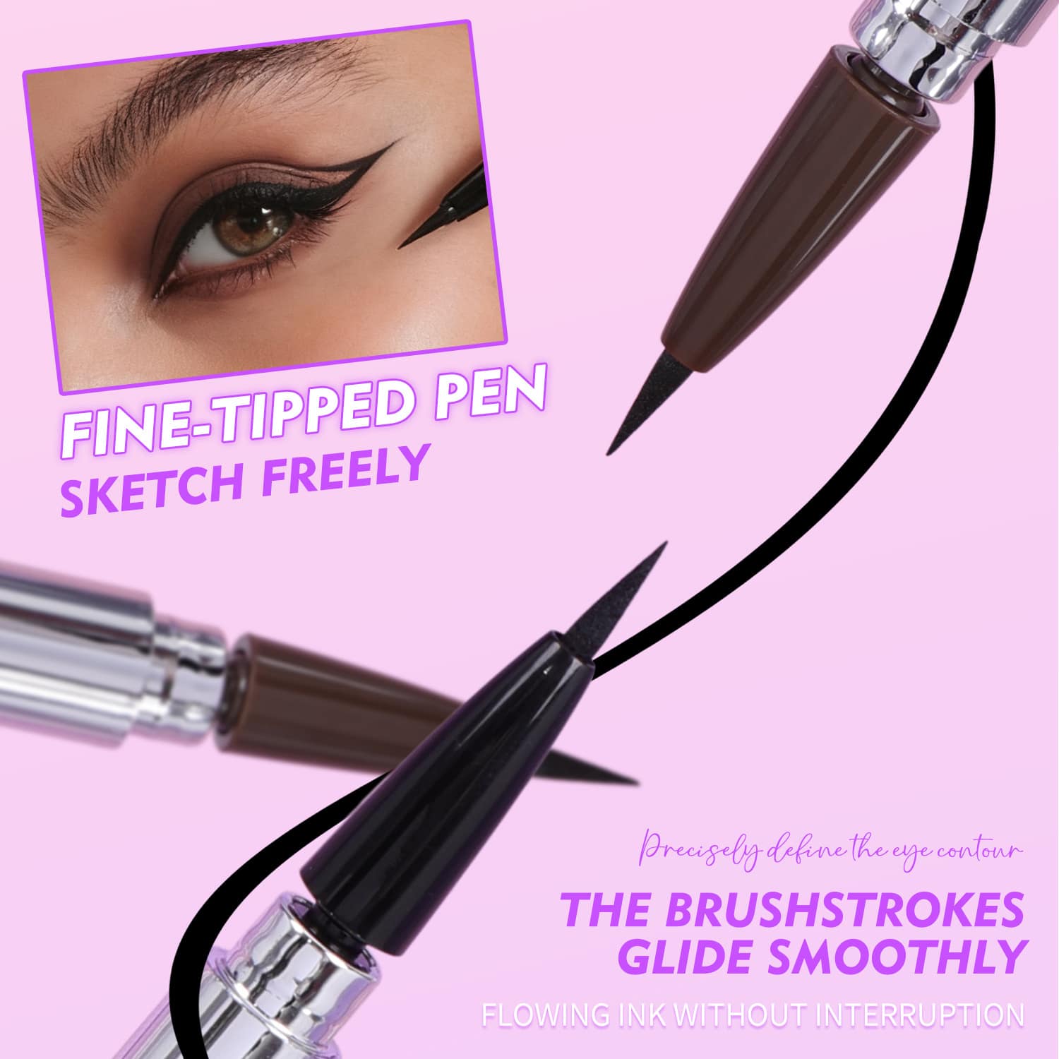 Cross-border Bestseller Eye 360 Rotating Tip Waterproof Eyeliner Pen Long-lasting Color Non-fading Semi-permanent Liquid - Image 7