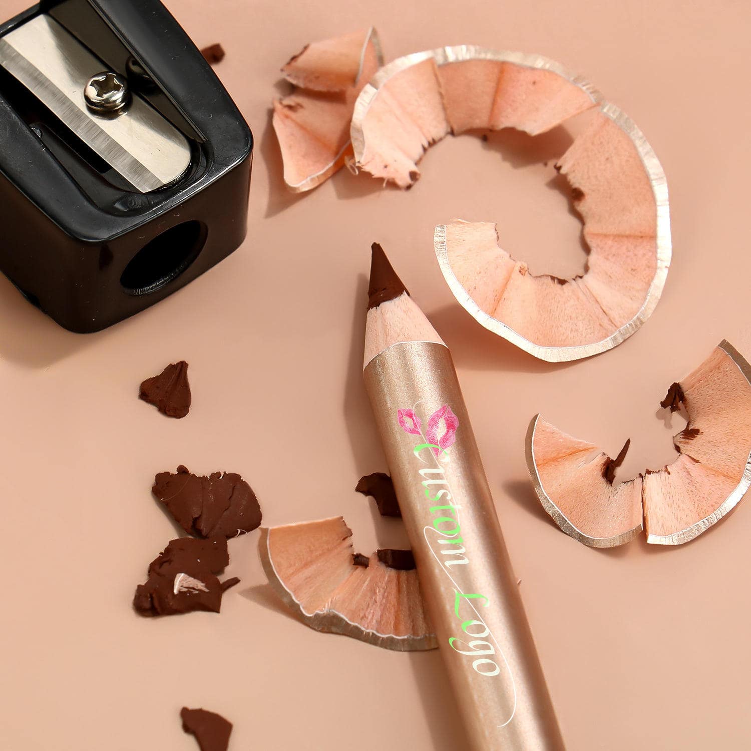 Lilywild Wholesale Luxury Gold Dark Brown Private Label Peel Off Transfer Proof Vegan Waterproof Smooth Creamy Custom Lip Liners - Image 2