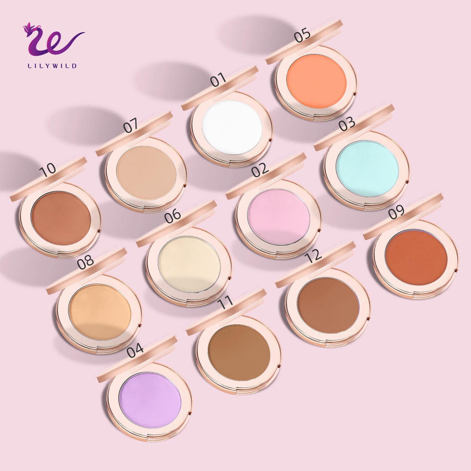LILYWILD Waterproof Full Coverage Concealer Custom logo High Definition Face Concealer Private Label Makeup Concealer Palette