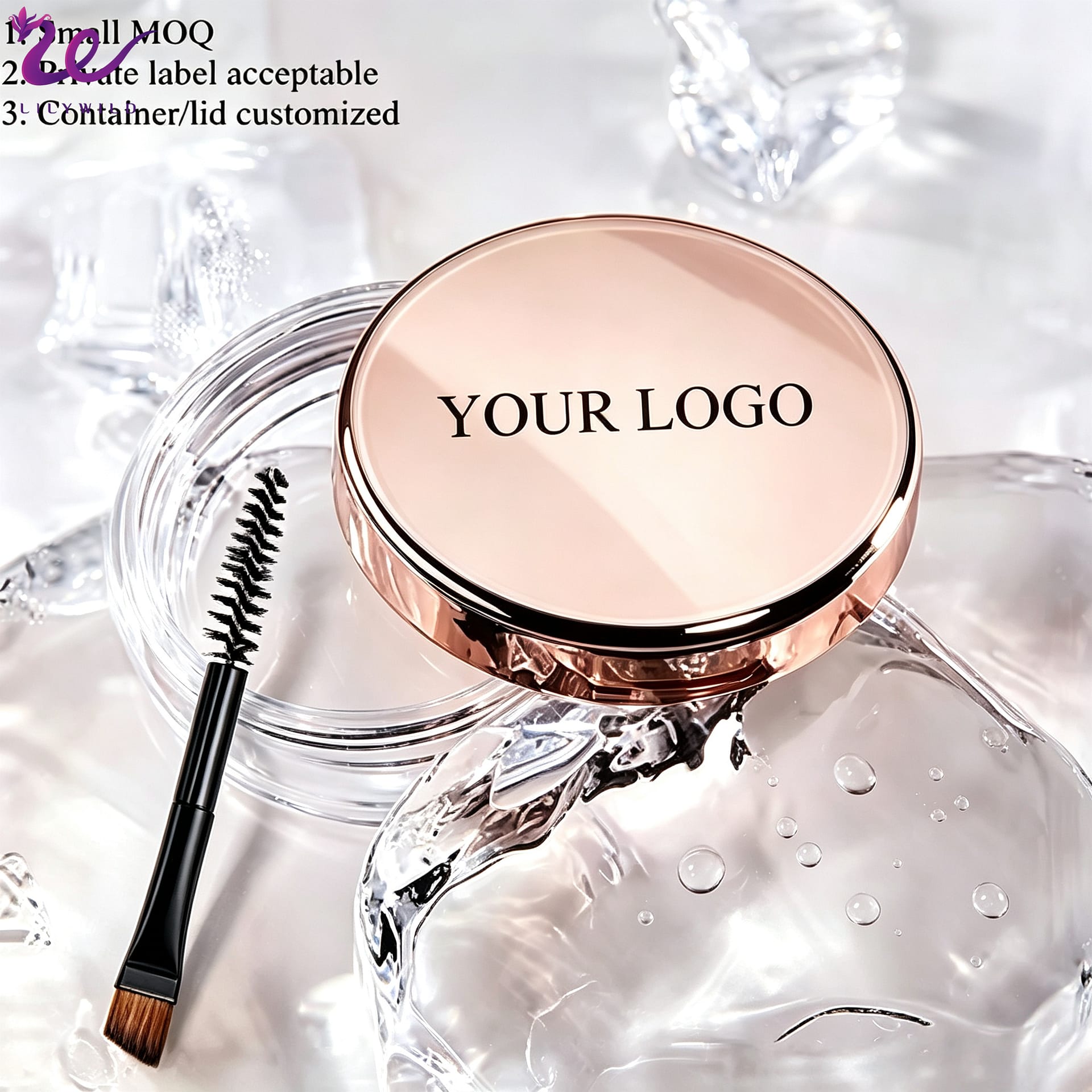 LILYWILD Custom Herbal Waterproof Brow for Freeze Gel Soap Clear Styling Wax Strong Eyebrow Setting Gel