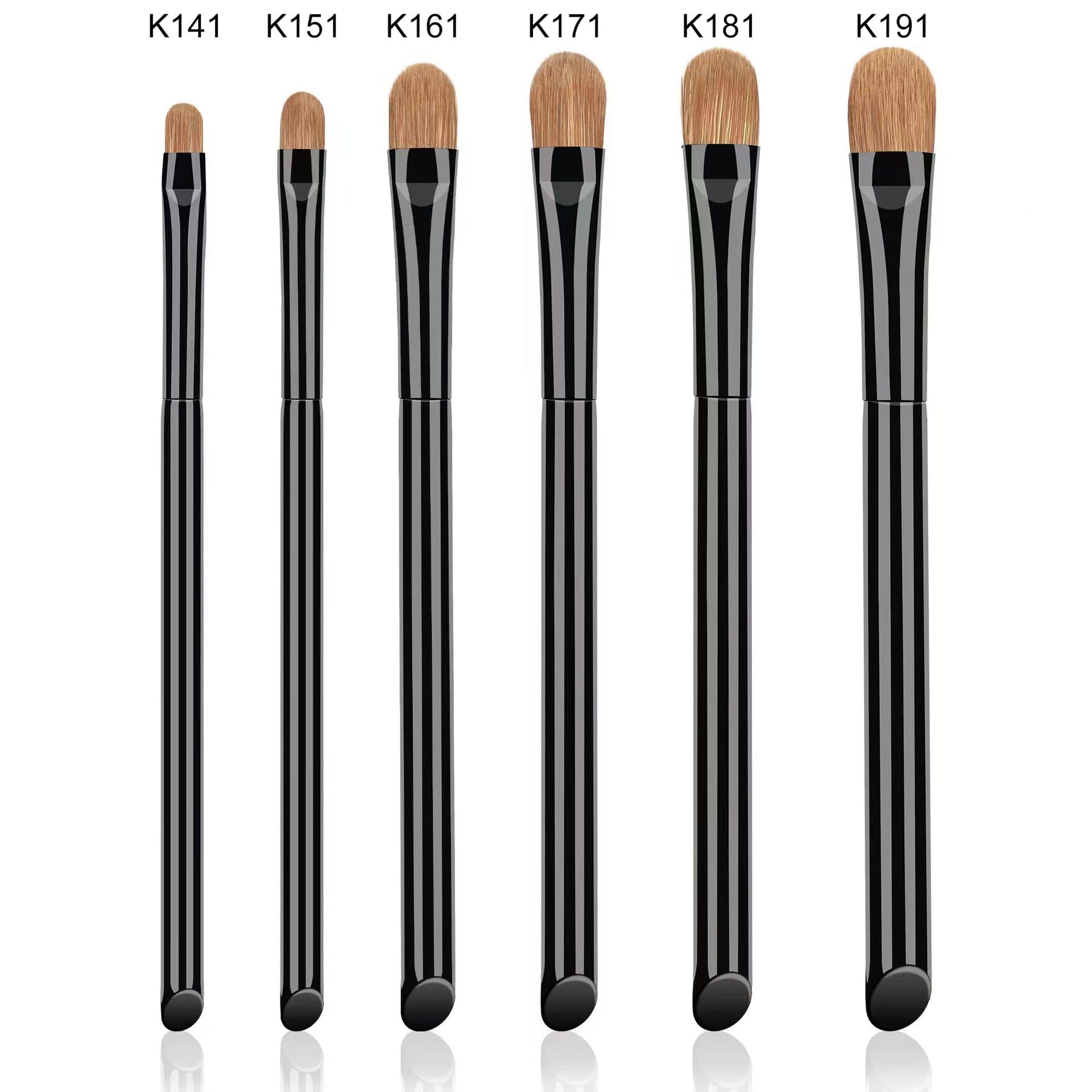Black Eye Liner Natural Hair Makeup Blending Brushes Custom Small ultra Fine Thin Eyeshadow Brush Wood Handle OEM Brand Private - Image 6