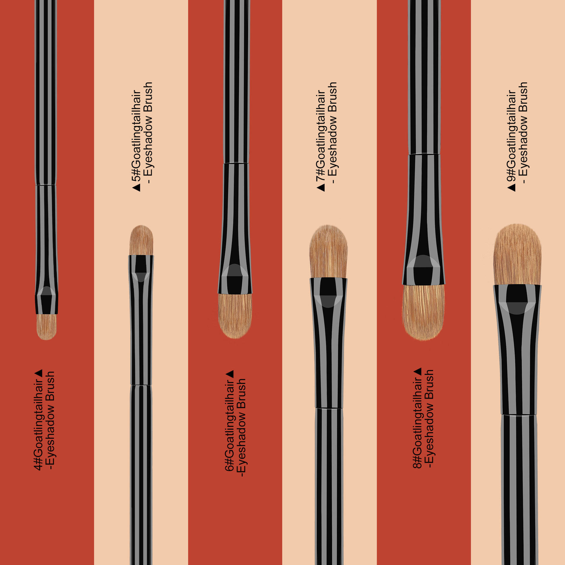 Black Eye Liner Natural Hair Makeup Blending Brushes Custom Small ultra Fine Thin Eyeshadow Brush Wood Handle OEM Brand Private - Image 7