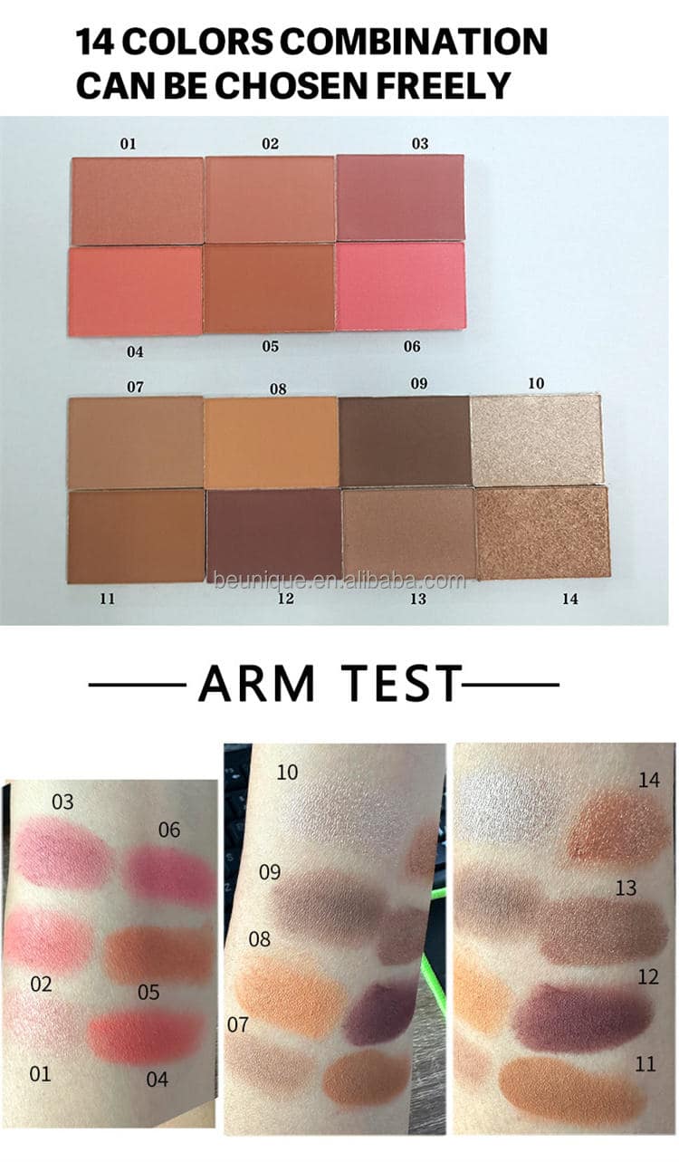 Private Label Mineral Compact Powder Blush Mirror Portable Makeup Case 2-in-1 Face Contouring Matte Finish 8g MSDS Certified - Image 5