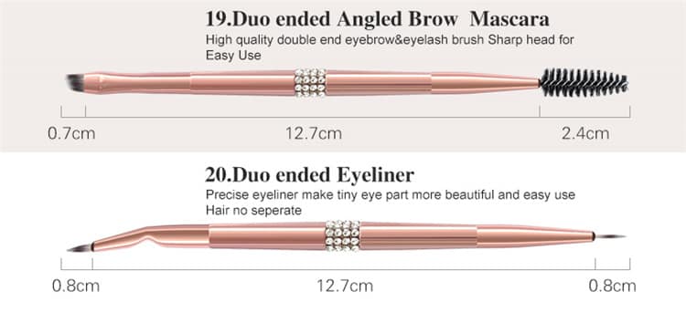 Private Label Custom Vegan Makeup Brush Set Luxury Professional Make up Brushes Rose Gold - Image 6