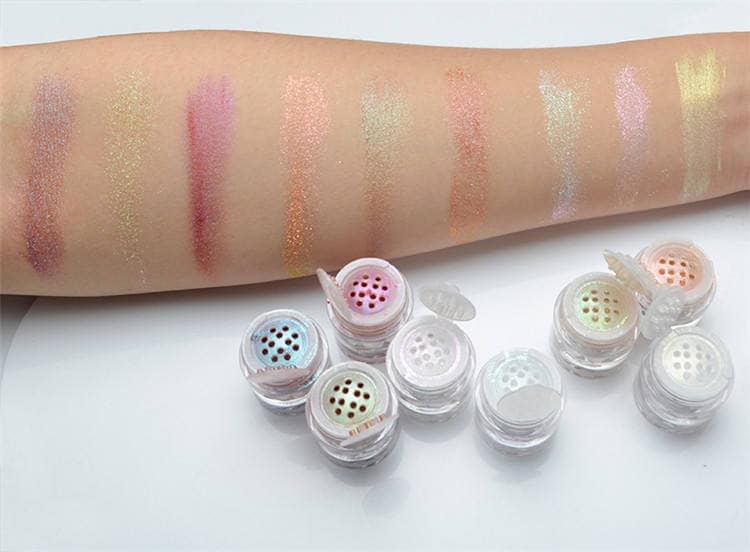 Custom Eyeshadow Palette with Holographic Chameleon Luminous Powder Dark Skin Tone Friendly Chemical Ingredient Makeup - Image 6