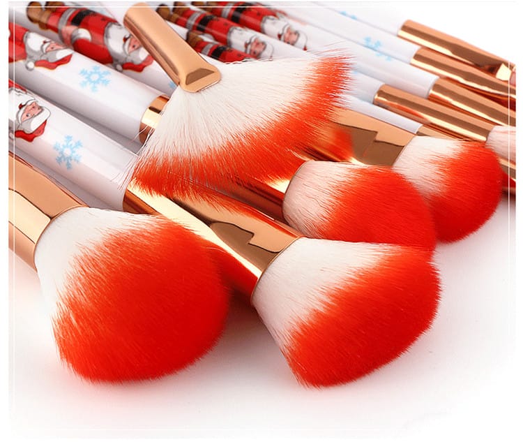 Private Label 10pcs Makeup Brush Christmas Gift Pro Good Quality Custom Makeup Brush Set 10 Pcs - Image 5