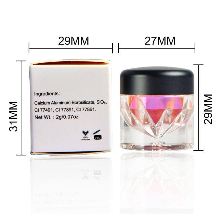 Custom Eyeshadow Palette with Holographic Chameleon Luminous Powder Dark Skin Tone Friendly Chemical Ingredient Makeup - Image 5
