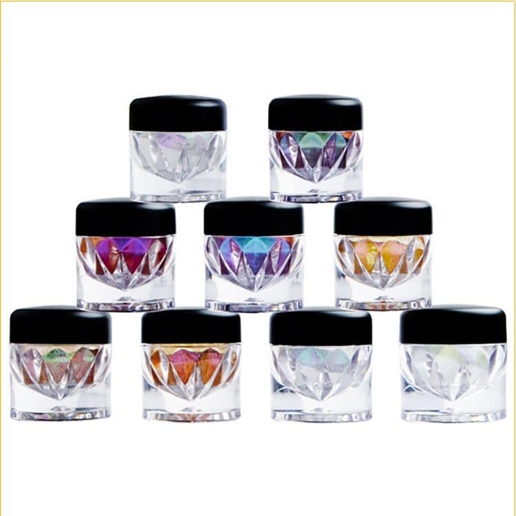 Custom Eyeshadow Palette with Holographic Chameleon Luminous Powder Dark Skin Tone Friendly Chemical Ingredient Makeup - Image 2