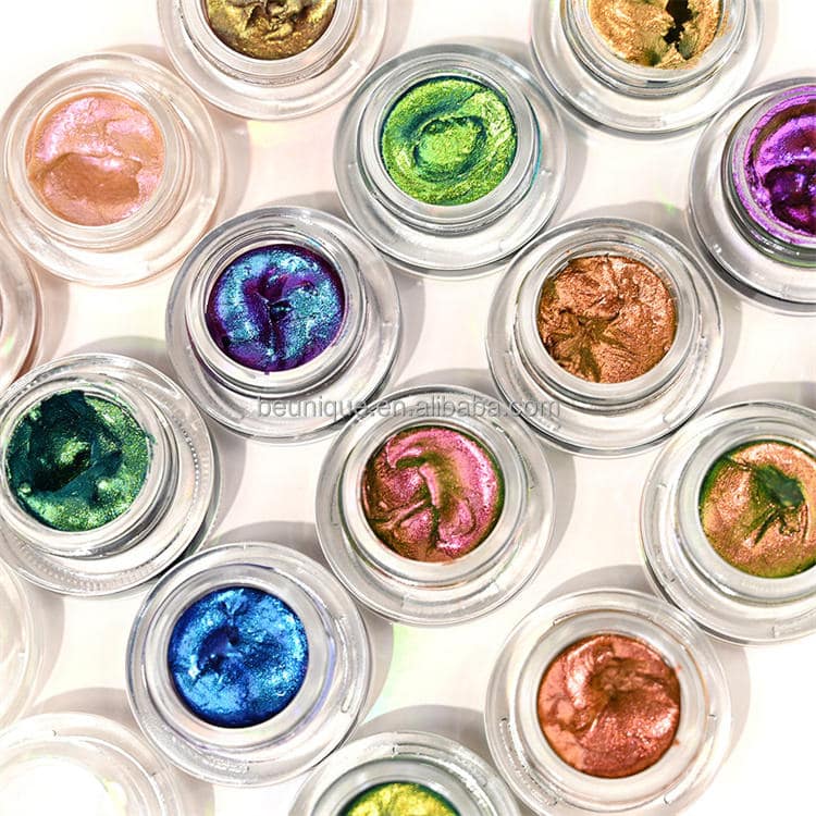 Private Label Chromic Rainbow Chameleon Creme Chrome Waterproof Eye Shadow Metallic Oem Creamy Holographic Pigment Eye Shadows - Image 2