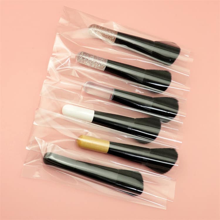 Private Label Vegan Eco Travel Portable Contour Angle Brush Makeup Small Black Wooden Clear Handle Single Mini Blush Brush - Image 7