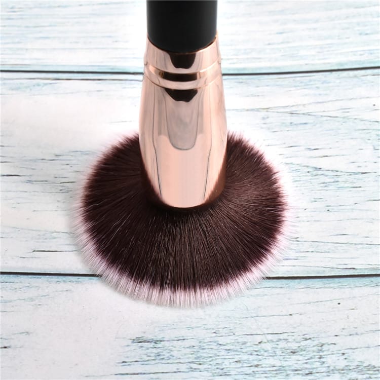 Private Label Big Round Powder Foundation Makeup Brush Blending Flat Foundation Buffer Brush Custom Logo - Image 4