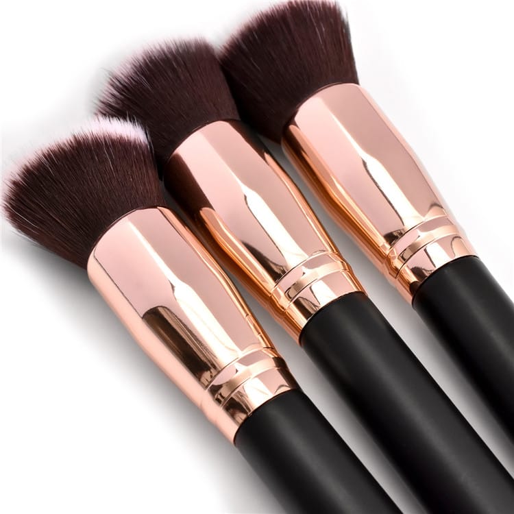 Private Label Big Round Powder Foundation Makeup Brush Blending Flat Foundation Buffer Brush Custom Logo - Image 5