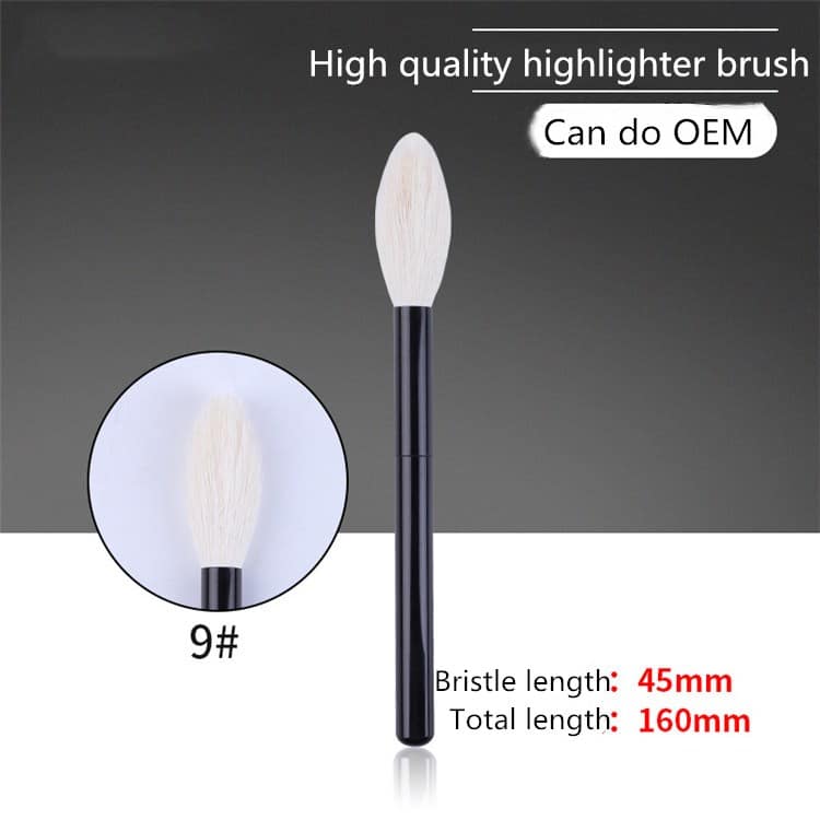 Professional High Quality Natural Blush Brush Highlighter Wholesale Custom Logo Small Black Private Label Makeup Blush Brush