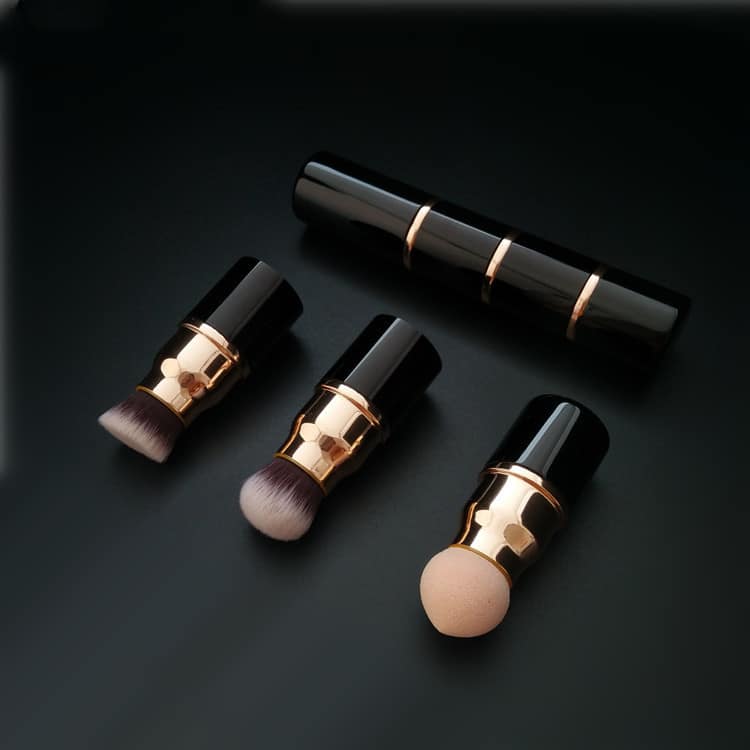 Double Sided Makeup Brushes Dual Ended Flat Top Powder Brush Retractable Kabuki Brush