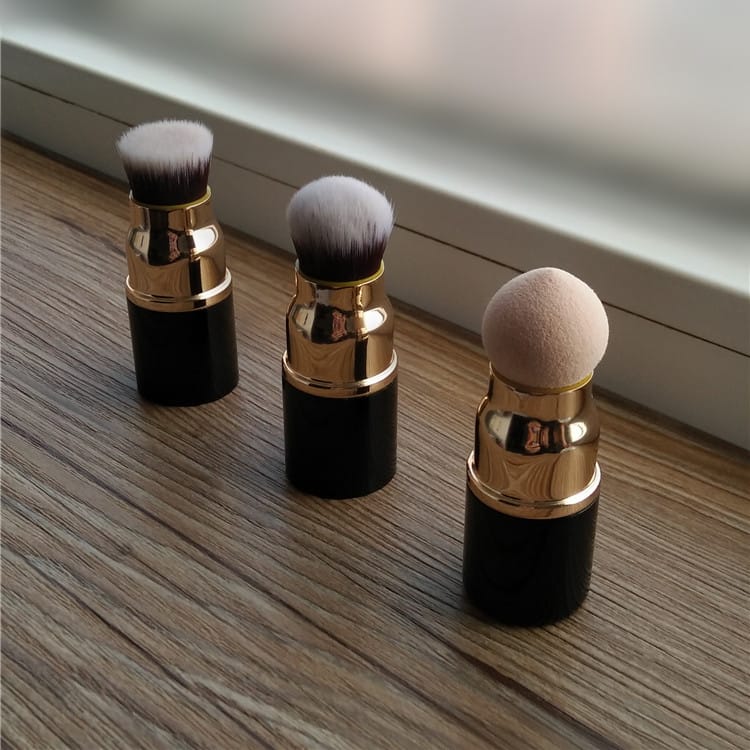 Double Sided Makeup Brushes Dual Ended Flat Top Powder Brush Retractable Kabuki Brush - Image 3