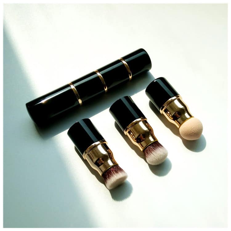 Double Sided Makeup Brushes Dual Ended Flat Top Powder Brush Retractable Kabuki Brush - Image 4