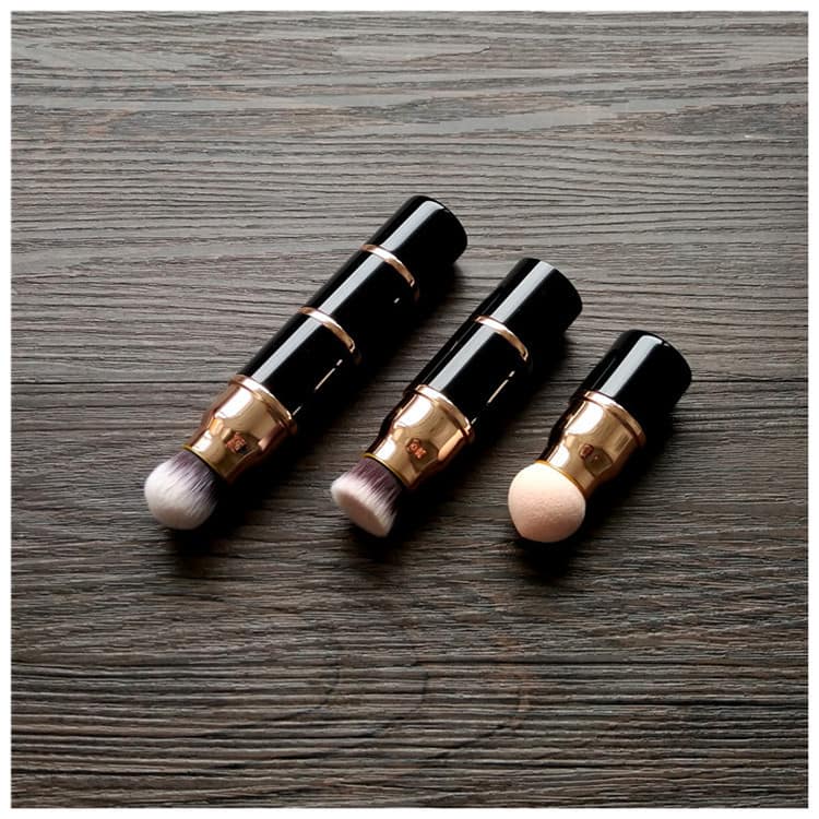 Double Sided Makeup Brushes Dual Ended Flat Top Powder Brush Retractable Kabuki Brush - Image 7