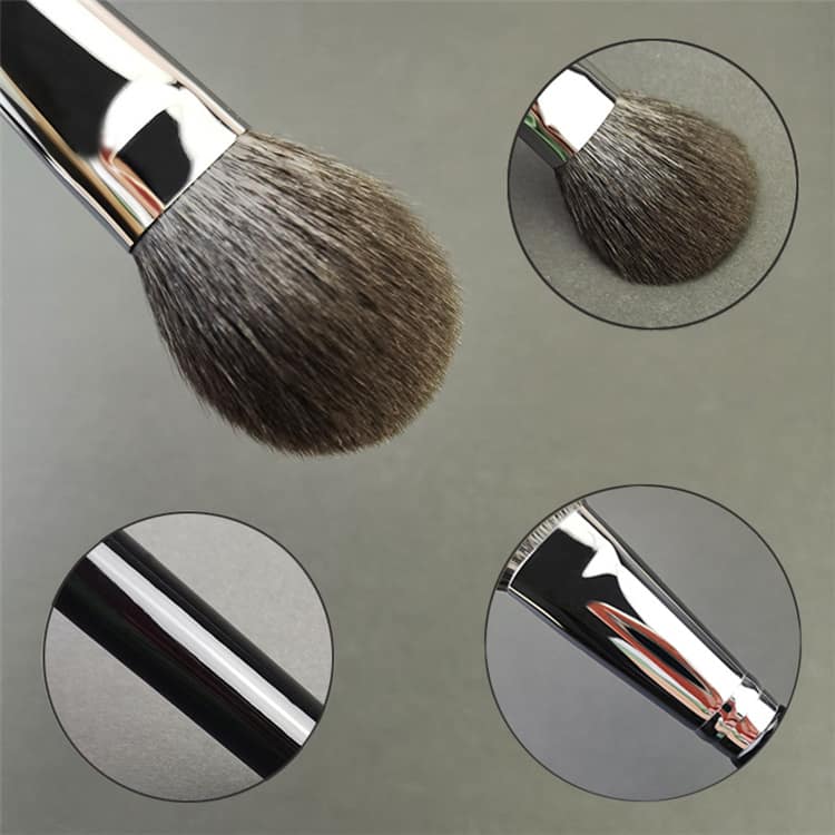 Customized Logo Black High Quality Copper Goat Hair Professional Private Label Blusher Brushes Makeup - Image 3
