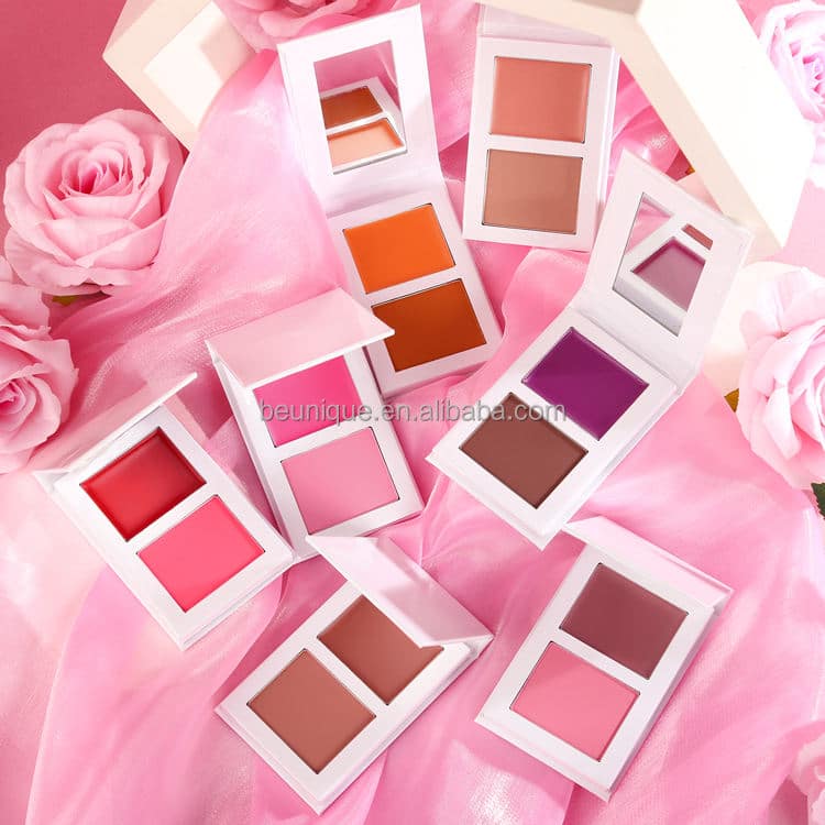 Lilywild Custom Logo High Quality Multi Color Cheek Vegan Private Label Powder Cream Palette Make up Blush