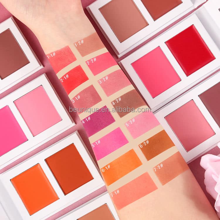 Lilywild Custom Logo High Quality Multi Color Cheek Vegan Private Label Powder Cream Palette Make up Blush - Image 2