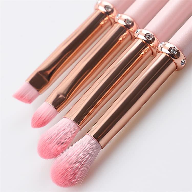 Lilywild Own Logo 9pc Pink Glitter Pink Diamond Makeup Brushes Soft Synthetic Makeup Brushes Makeup Cosmetics Brushes - Image 5