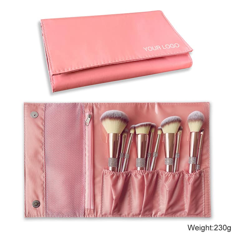 Private Label Custom Vegan Makeup Brush Set Luxury Professional Make up Brushes Rose Gold - Image 7