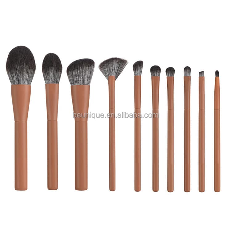 New Arrival Makeup Foundation Brushes Custom Logo Professional Private Label Synthetic Brown Makeup Brush Set High Quality - Image 5
