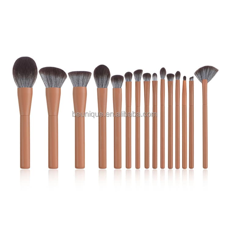 New Arrival Makeup Foundation Brushes Custom Logo Professional Private Label Synthetic Brown Makeup Brush Set High Quality - Image 6