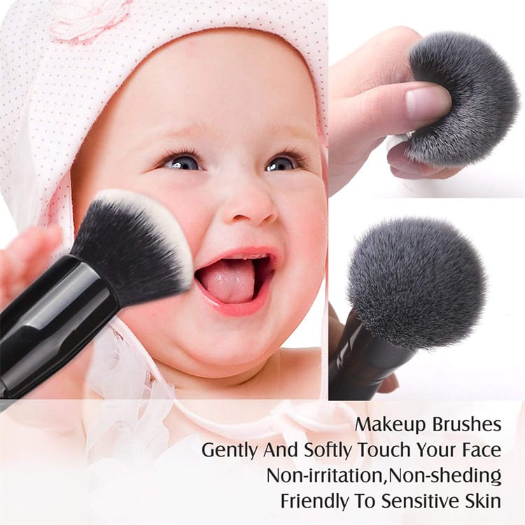 15pcs Pcs Private Label Face Synthetic Black Brush Makeup Set Professional - Image 6