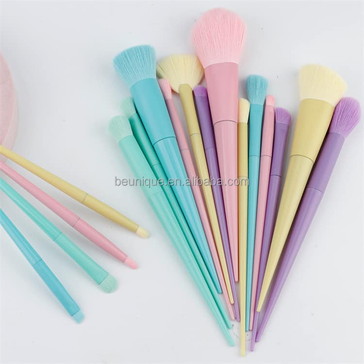 Lilywild New Products 5 Stars Reviews 17 Pcs Neon Makeup Brush Set Free Sample Custom Logo No Logo Colorful Makeup Brushes - Image 6