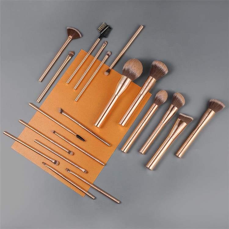 Lilywild 20pcs Wholesale Synthetic High Quality Private Label Luxury Rose Gold Professional Custom Make up Brush Set With Logo