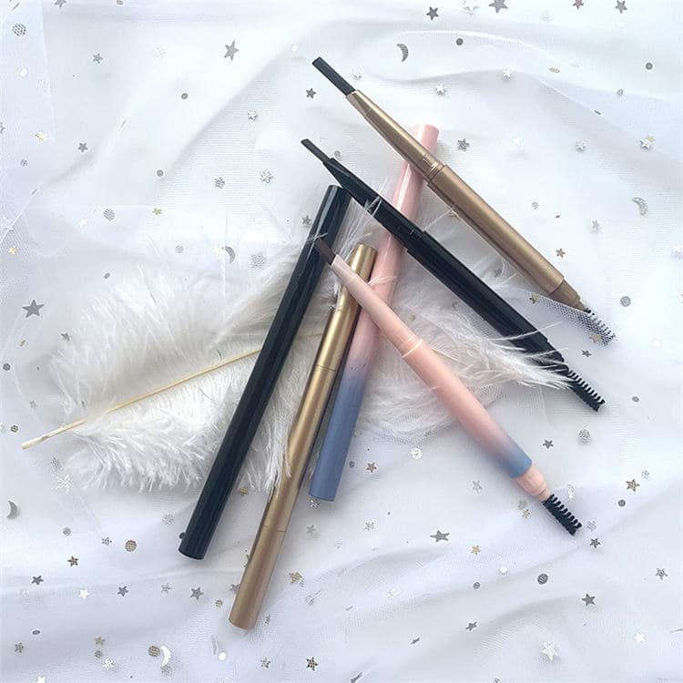 Double Sided Triangle Eye Brow Pencil With Brush OEM Wholesale Eyebrow Pencil Private Label Custom Logo Eye Brow Pencil