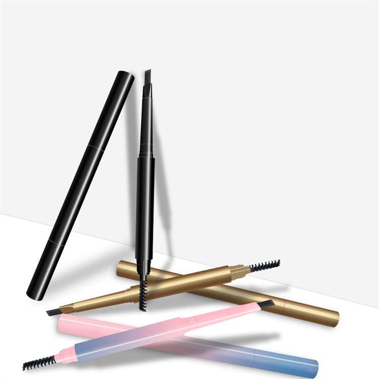 Double Sided Triangle Eye Brow Pencil With Brush OEM Wholesale Eyebrow Pencil Private Label Custom Logo Eye Brow Pencil - Image 2