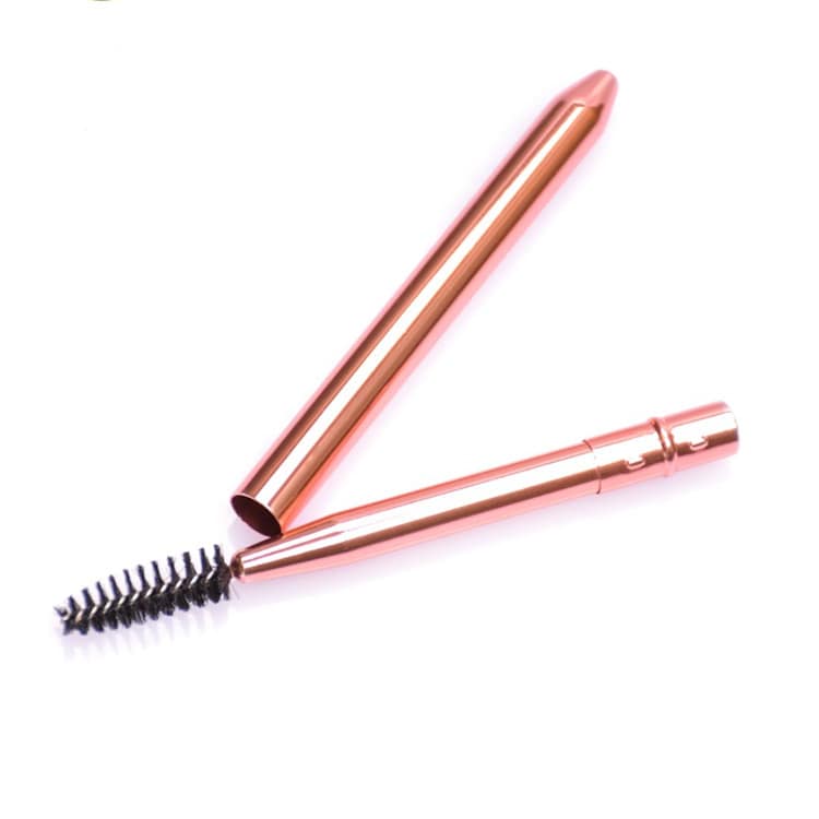 Custom Rose Gold Eyebrow Lash Eyelash Spoolies Brush Large With Cover - Image 4