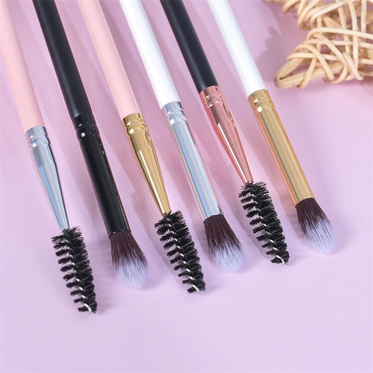 Reusable Eco Friendly Black Wooden Double Ended Cleaning Brush Wholesale Pink Lash Extensions Eyelash Spoolie Brush With Spoolie - Image 4