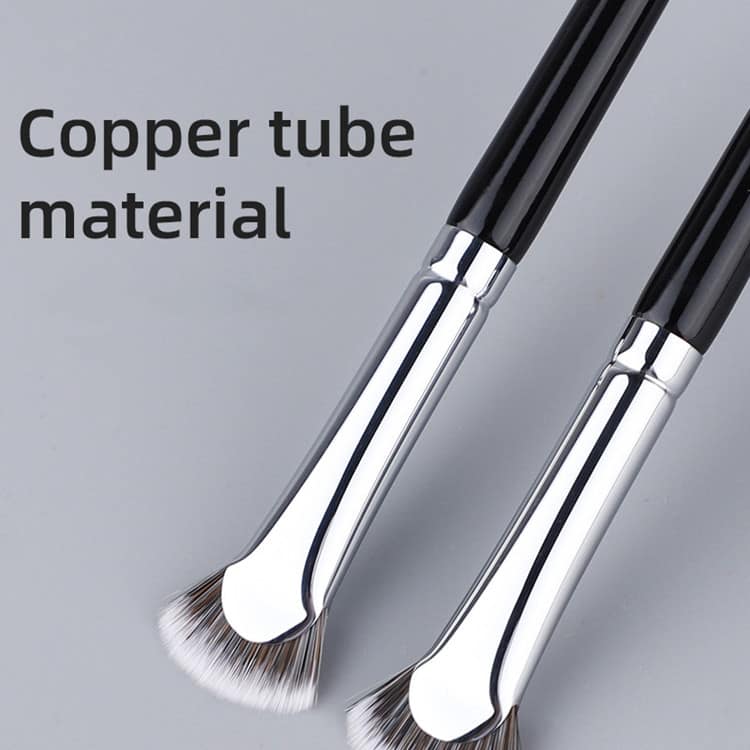 Single Custom Logo Professional Make up Cosmetic Makeup Black Short Small Lash Mini Mascara Fluffy Fan Brush for Mascara - Image 5