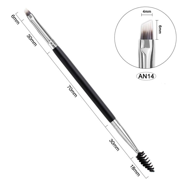 Private Label Dual Slanted Definer Eyebrow Edge Spoolie Gel Brush Dual End Custom Logo Angled Flat Eyebrow Tint Brush Set - Image 7