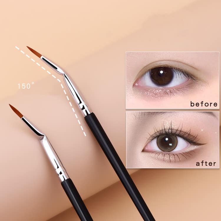 Custom Private Label Professional Angled Fine Best Makeup Precision Thin Private Label Eyeliner Brushes