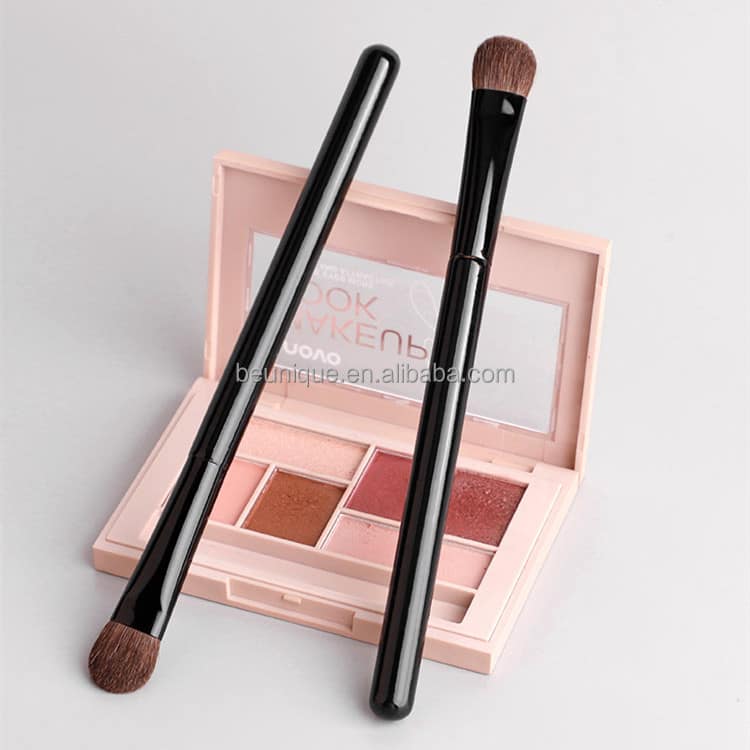 Custom Logo Black Wood Handle Natural Hair Professional Makeup Brushes Eyeshadow Single Fluffy Eye Shadow Individual Eye Brushes - Image 5